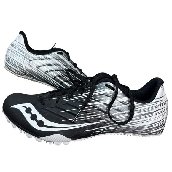 Saucony Spitfire 5 Track Spikes Men\'s 8 Sprint Racing Shoes NIB Black White Run main image 10